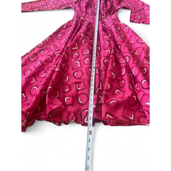 d. Frank Women’s Vintage 80s Pink Cotton Button Down Midi Dress M Excellent C. - Picture 6 of 11